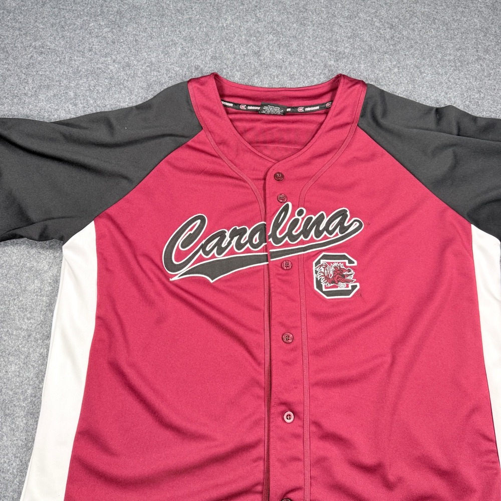 Colosseum South Carolina Gamecocks Baseball Jersey Mens XXL Garnet Black Button